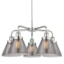 Innovations Lighting Cone 5 Light 26" Wide Chandelier Polished Chrome / Plated Smoke