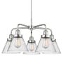 Innovations Lighting Cone 5 Light 26" Wide Chandelier Polished Chrome / Seedy