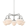 Innovations Lighting Oxford 5 Light 25" Wide Flush Mount Ceiling Fixture Polished Chrome / Matte White