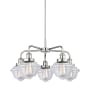 Innovations Lighting Oxford 5 Light 25" Wide Flush Mount Ceiling Fixture Polished Chrome / Clear