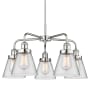 Innovations Lighting Cone 5 Light 25" Wide Chandelier Polished Chrome / Clear
