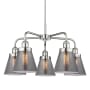 Innovations Lighting Cone 5 Light 25" Wide Chandelier Polished Chrome / Plated Smoke