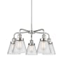Innovations Lighting Cone 5 Light 25" Wide Chandelier Polished Chrome / Seedy