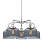 Innovations Lighting Bell 5 Light 26" Wide Chandelier Polished Chrome / Plated Smoke