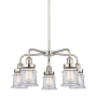 Innovations Lighting Canton 5 Light 24" Wide Chandelier Polished Nickel / Clear