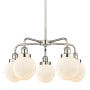 Innovations Lighting Beacon 5 Light 24" Wide Chandelier Polished Nickel / Matte White