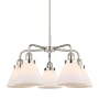 Innovations Lighting Cone 5 Light 26" Wide Chandelier Polished Nickel / Matte White