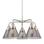 Innovations Lighting Cone 5 Light 26" Wide Chandelier Polished Nickel / Plated Smoke