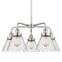 Innovations Lighting Cone 5 Light 26" Wide Chandelier Polished Nickel / Seedy