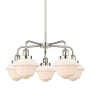Innovations Lighting Oxford 5 Light 25" Wide Flush Mount Ceiling Fixture Polished Nickel / Matte White