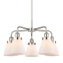 Innovations Lighting Cone 5 Light 25" Wide Chandelier Polished Nickel / Matte White