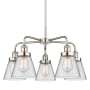 Innovations Lighting Cone 5 Light 25" Wide Chandelier Polished Nickel / Clear