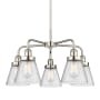 Innovations Lighting Cone 5 Light 25" Wide Chandelier Polished Nickel / Seedy