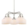 Innovations Lighting Bell 5 Light 26" Wide Chandelier Polished Nickel / Matte White