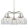 Innovations Lighting Bell 5 Light 26" Wide Chandelier Polished Nickel / Clear