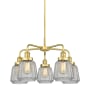 Innovations Lighting Chatham 5 Light 25" Wide Chandelier Satin Gold / Clear
