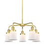 Innovations Lighting Canton 5 Light 24" Wide Chandelier Satin Gold / Matte White