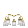 Innovations Lighting Canton 5 Light 24" Wide Chandelier Satin Gold / Clear