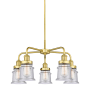 Innovations Lighting Canton 5 Light 24" Wide Chandelier Satin Gold / Seedy