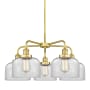 Innovations Lighting Bell 5 Light 26" Wide Chandelier Satin Gold / Clear