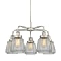 Innovations Lighting Chatham 5 Light 25" Wide Chandelier Satin Nickel / Clear