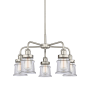 Innovations Lighting Canton 5 Light 24" Wide Chandelier Satin Nickel / Clear