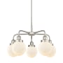 Innovations Lighting Beacon 5 Light 24" Wide Chandelier Satin Nickel / Matte White