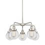 Innovations Lighting Beacon 5 Light 24" Wide Chandelier Satin Nickel / Clear