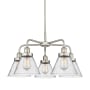Innovations Lighting Cone 5 Light 26" Wide Chandelier Satin Nickel / Seedy