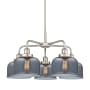 Innovations Lighting Bell 5 Light 26" Wide Chandelier Satin Nickel / Plated Smoke