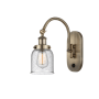 Innovations Lighting Bell 13" Tall Wall Sconce with Shade Antique Brass / Seedy