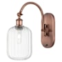 Innovations Lighting Preston 16" Tall Wall Sconce Antique Copper / Clear