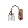 Innovations Lighting Bell 13" Tall Wall Sconce with Shade Antique Copper / Seedy