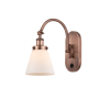 Innovations Lighting Cone 13" Tall Wall Sconce Antique Copper / Matte White