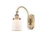 Innovations Lighting Bell 13" Tall Wall Sconce with Shade Brushed Brass / Matte White