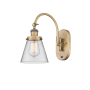 Innovations Lighting Cone 13" Tall Wall Sconce Brushed Brass / Clear