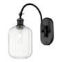Innovations Lighting Preston 16" Tall Wall Sconce Matte Black / Clear