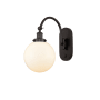 Innovations Lighting Beacon 15" Tall Wall Sconce / Converts to Semi-Flush Ceiling Fixture Oil Rubbed Bronze / Matte White