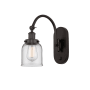 Innovations Lighting Bell 13" Tall Wall Sconce with Shade Oil Rubbed Bronze / Clear