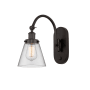 Innovations Lighting Cone 13" Tall Wall Sconce Oil Rubbed Bronze / Clear