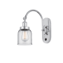 Innovations Lighting Bell 13" Tall Wall Sconce with Shade Polished Chrome / Clear