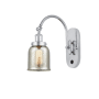 Innovations Lighting Bell 13" Tall Wall Sconce with Shade Polished Chrome / Silver Plated Mercury