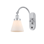 Innovations Lighting Cone 13" Tall Wall Sconce Polished Chrome / Matte White
