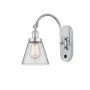 Innovations Lighting Cone 13" Tall Wall Sconce Polished Chrome / Clear