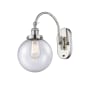 Innovations Lighting Beacon 15" Tall Wall Sconce / Converts to Semi-Flush Ceiling Fixture Polished Nickel / Seedy