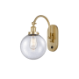 Innovations Lighting Beacon 15" Tall Wall Sconce / Converts to Semi-Flush Ceiling Fixture Satin Gold / Seedy