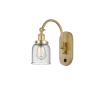 Innovations Lighting Bell 13" Tall Wall Sconce with Shade Satin Gold / Seedy