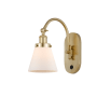Innovations Lighting Cone 13" Tall Wall Sconce Satin Gold / Matte White