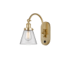Innovations Lighting Cone 13" Tall Wall Sconce Satin Gold / Clear