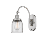 Innovations Lighting Bell 13" Tall Wall Sconce with Shade Brushed Satin Nickel / Clear